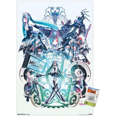 Trends International Hatsune Miku - Hello Unframed Wall Poster Prints