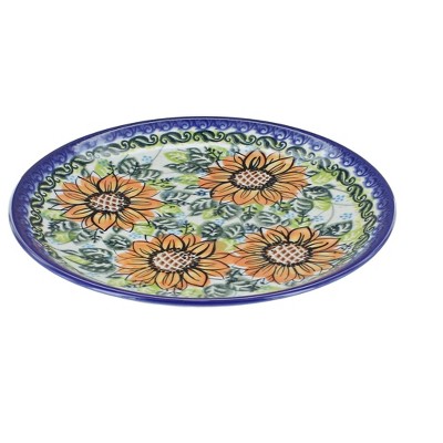 Blue Rose Polish Pottery Vena Dessert Plate