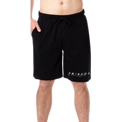 Friends The Television Series Mens' TV Show Title Logo Sleep Pajama Shorts Black