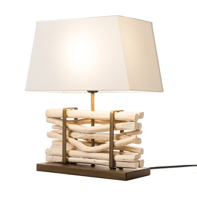 Modern Home Driftwood Stack Nautical Natural Wood Table Lamp