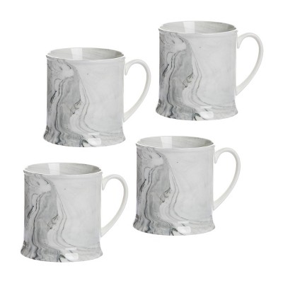 C&F Home Agate Ware Swirl Design Stoneware Mug Set of 4 16 oz