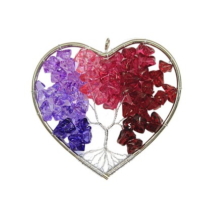 Crystal Expressions 3.5 Inch Heart Tree Of Life Ornament Valentine Tree Ornament , Valentine's Day (1PC)