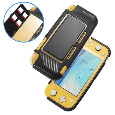 Insten Protective Case with 6 Game Slots Holder for Nintendo Switch Lite - Shockproof Hard Cover Accessories, Black