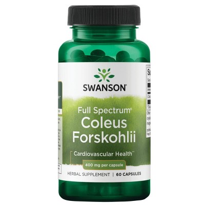 Swanson Herbal Supplements Full Spectrum Coleus Forskohlii, 400 mg, 60 Caps