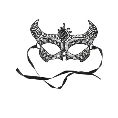Unique Bargains Lace Half Face Party Mask Black 1 Pc