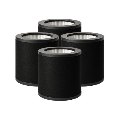 Nispira 2-in-1 True HEPA Replacement Filter Compatible with TaoTronics TT-AP008, 4 Packs