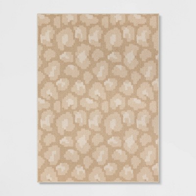 4'x5'6" Leopard Print Accent Rug Tan - Room Essentials™