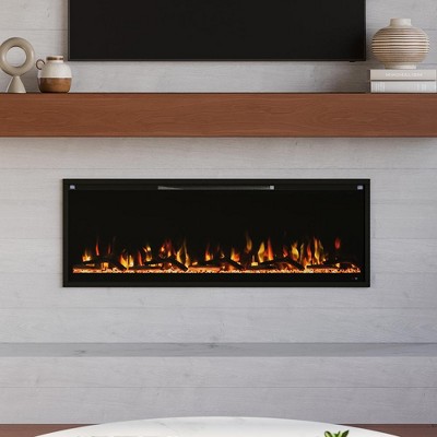 Modern Ember Aerus Slim Smart Linear Electric Fireplace | Recessed in-Wall or Wall-Mount