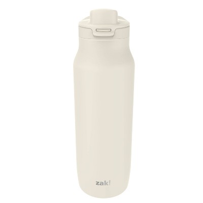 Zak Designs 24oz Stainless Steel Manual Chug Water Bottle Cream