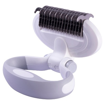 Pet Life Gyrater Swivel Travel Grooming Dematting Pet Comb, White