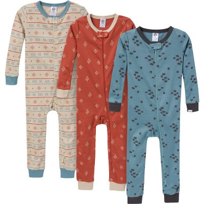 Gerber Baby and Toddler Boy Snug-Fitting Footless Pajamas, 3 Pack