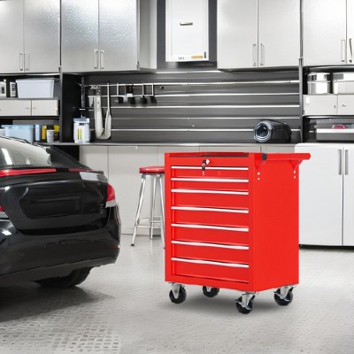 Rolling Tool Chest with 7-Drawer Tool Box with Wheels Multifunctional Tool Cart