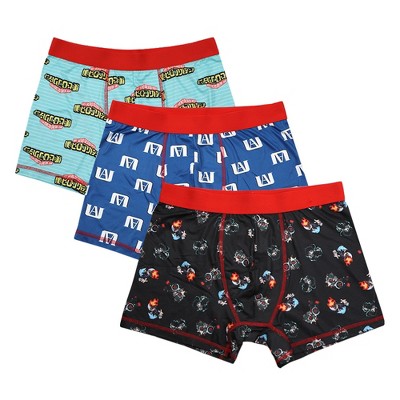 My Hero Academia Anime Cartoon Mens Boxer Shorts Underwear 3pk Boxer Briefs Set