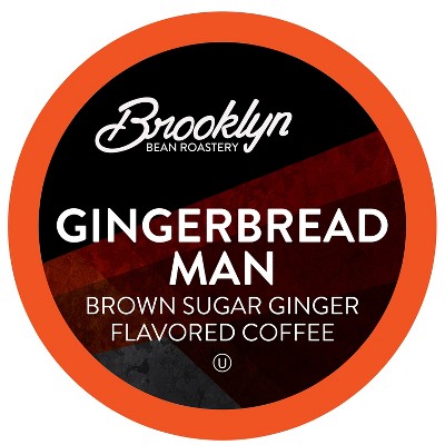Brooklyn Beans Gingerbread Man Flavored Coffee Pods,Compatible 2.0 Keurig, 40 Ct