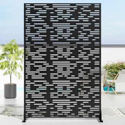 SpassWay 72"H 47"W Outdoor Metal Garden Trellis Privacy Screen Lattice Panel Indoor Room Divider