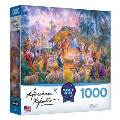 RoseArt Abraham Hunter Nativity Scene Jigsaw Puzzle- 1000pc