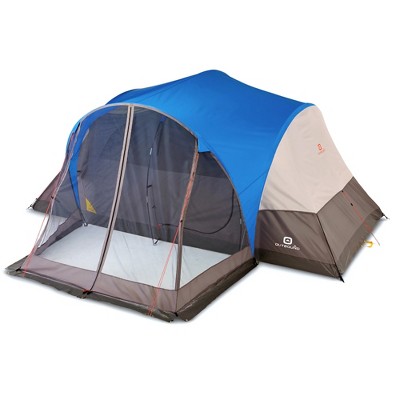 Outbound 8 Person 3 Season Easy Up Camping Dome Tent with Rainfly & Porch