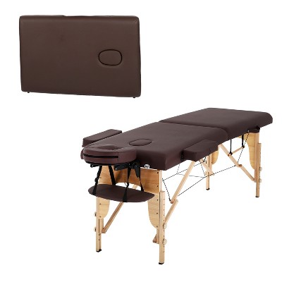 BestMassage Portable Massage Table 2-Fold Spa Bed Adjustable Salon Table with Non-Woven Carrying Bag