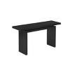 59.1" Modern Wood Entryway Table,Accent Table with Ash Veneer and Floating Top Design,Rectangular Minimalist Console Table-Cuddlewood - 3 of 4