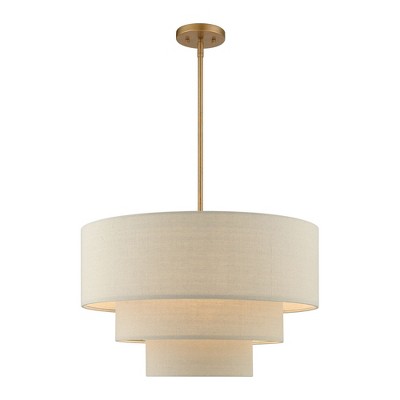 Livex Lighting Bellingham 4 - Light Pendant in  Antique Gold Leaf