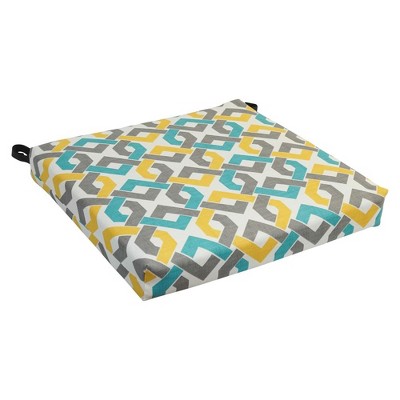Blazing Needles, 20-inch by 19-inch Patterned Outdoor Chair Cushion