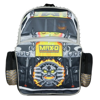 Intimo Monster Jam Backpack Max-D Maximum Destruction Laptop Tech Travel Bag Daypack Multicolored