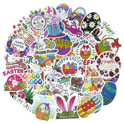 Wrapables Waterproof Vinyl Stickers for Water Bottles, Laptop, Phones, Skateboards, Decals for Teens, 100pcs, Easter