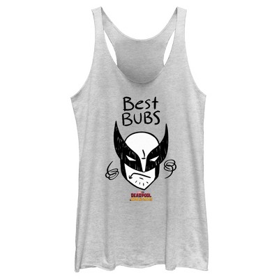 Women's Marvel: Deadpool & Wolverine Best Bubs Sketch Portrait Racerback Tank Top