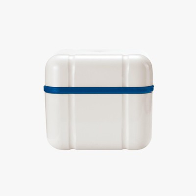 Curaprox BDC 110 Denture & Appliance Cleaning Box – Blue Soaking Container with Lift Basket