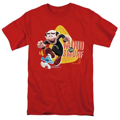 Smurfs Gargamel Mind The Smurf Adult T-Shirt Red
