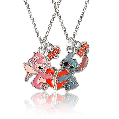 Disney Lilo and Stitch Fashion Bff Lilo & Stitch Pendant Necklace Set, 16+3" Chain