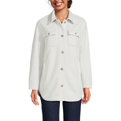 Lands' End Women's Luxe Fleece Shirt Jacket