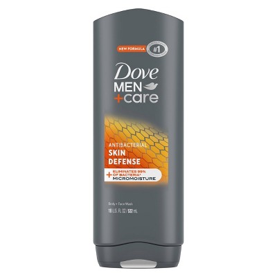 Dove Men+Care Skin Defense Antibacterial Body Wash Soap - 18 fl oz
