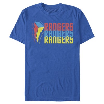 Men's Power Rangers Rainbow Text T-Shirt