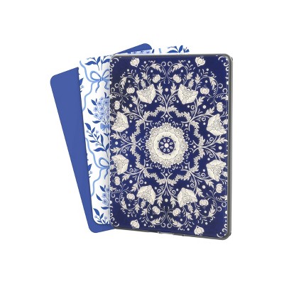 Gems Blue Pattern Inserts for 7" Kindle Paperwhite Gen 12 Case - 3 Pack: Digital Reader Covers