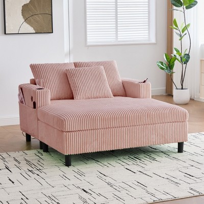 MOONMISS Corduroy Oversized Recliner Sofa with Deep Seat, 3 Pillows, Suitable for Living Room and Bedroom