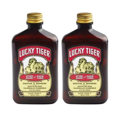 Lucky Tiger Lucky Tiger After Shave and Face Tonic | cleansing and shaving | toning and invigorating your skin - 8 oz (PACK OF 2)