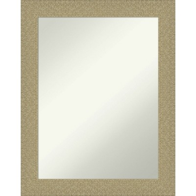22" x 28" Non-Beveled Mosaic Gold Wall Mirror - Amanti Art: Includes Mounting Hardware, Polystyrene Frame