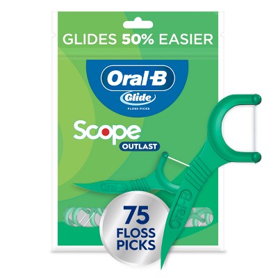 Oral-B Glide with Scope Outlast Dental Floss Picks - Mint
