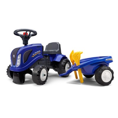 New Holland Tractor with Trailer and Excavator