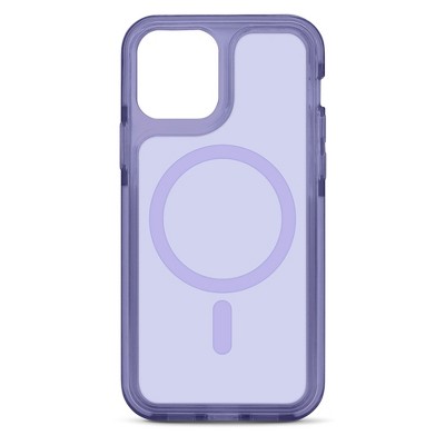 iHome Velo Gloss Silicone Case for iPhone 12/13 Pro Max, MagSafe Compatible, Lightweight, Drop & Screen Protection, Pastel Purple