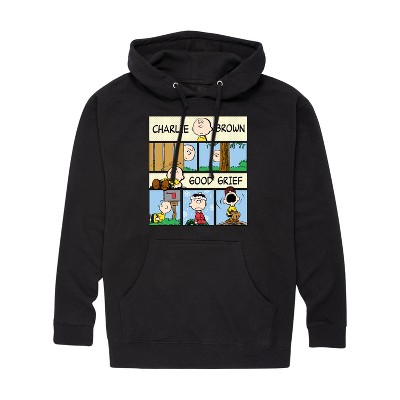 Men's - Peanuts - Charlie Brown Good Grief Comic Graphic Fleece Pullover Hoodie