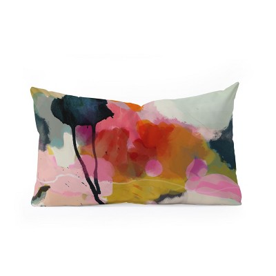 lunetricotee paysage abstract 26" x 16" Oblong Throw Pillow - Society6
