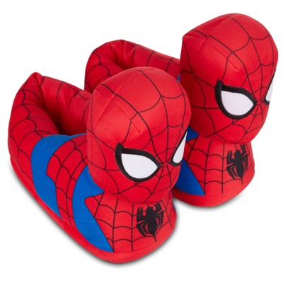 Marvel Mens Comics Spiderman Slippers - Spiderman 3D Plush Slippers - Spiderman, Captain America, Ironman and Hulk Plush Slippers