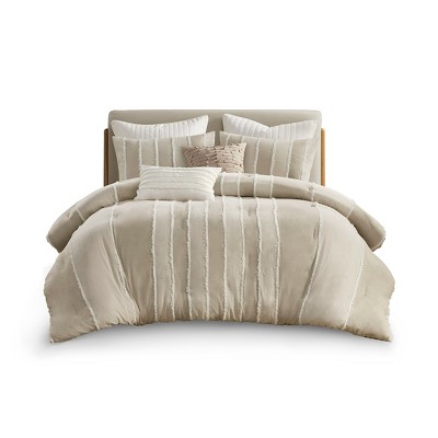 Gracie Mills Lyon 3-PC Striped Cotton Comforter Set