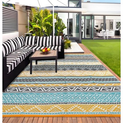Outdoor Rugs Waterproof Plastic Straw Rug for Patio