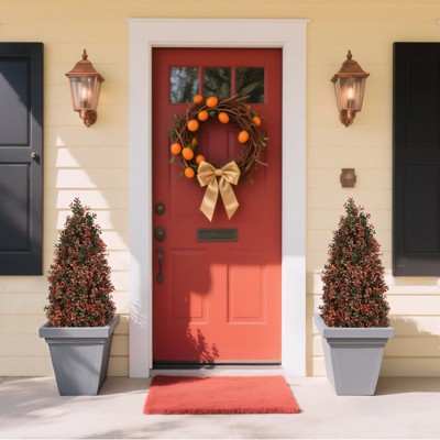 KWPZQEB 3FT Artificial Boxwood Cone Tree Set of 2, Faux Potted Topiary Plant, UV Resistant Faux Plants for Front Porch, Planter, Patio