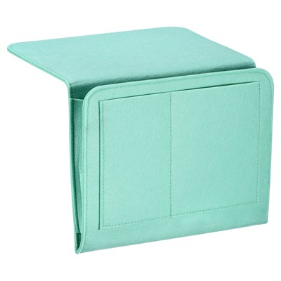 Unique Bargains Felt Bedside Organizer Bed Hanging Caddy 5 Pockets Hanging Bag 1 Pc
