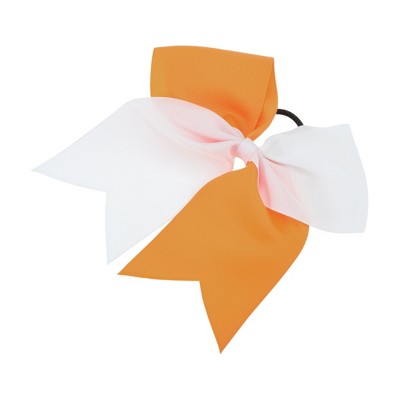 Unique Bargains Women's Fashion Two-Color Bow Hair Elastics 1 Pc