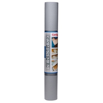 Con-Tact 18"x4ft Premium Solid Grip Gray Shelf Liner: Non-Adhesive Bathroom Storage & Organization, Spot Clean